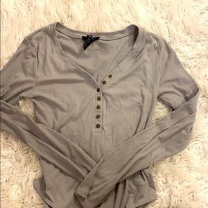 Grey Ribbed Bodysuit